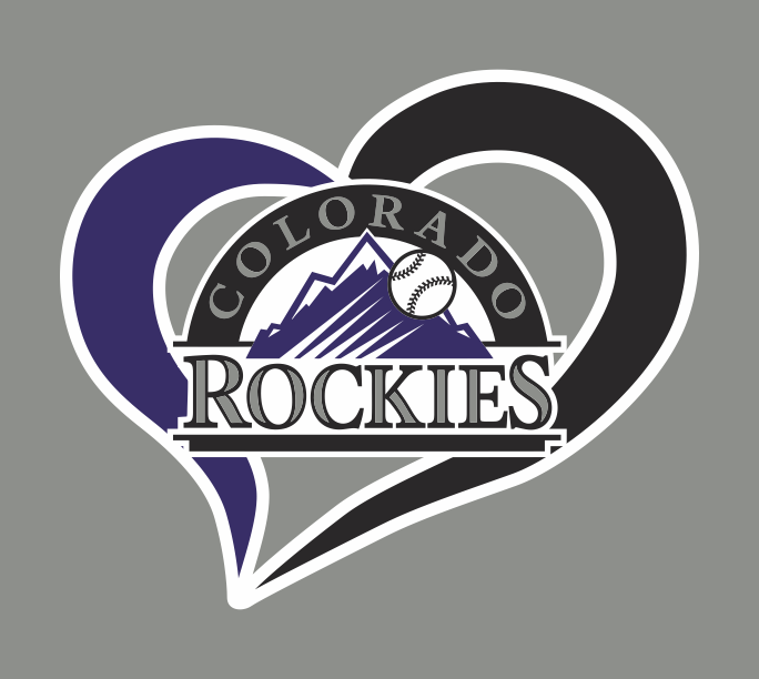 Colorado Rockies Heart Logo vinyl decal